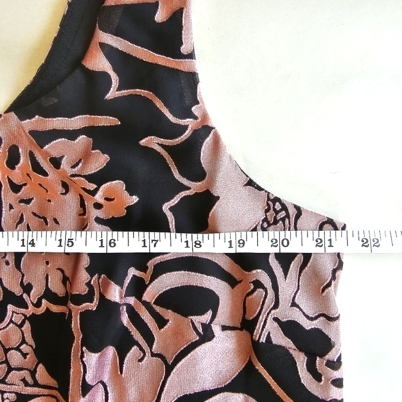 ALEX EVENINGS Womens Pink Black Floral Jacquard Top Sheer Cardigan Set Size L - Picture 11 of 14